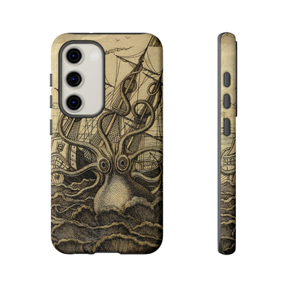 Vintage Kraken Tough Phone Case – Nautical Sea Monster Graphic