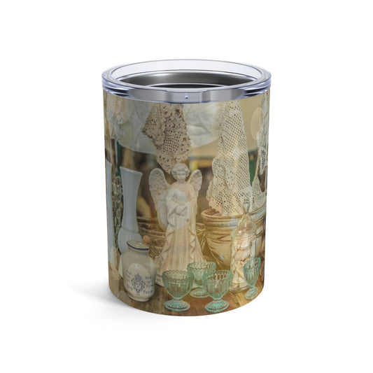 Vintage Glassware Pattern Tumbler | Antique Lace China Collage