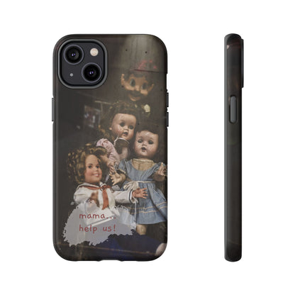 Personalized Creepy Doll Tough Phone Case – Gothic Vintage Graphic