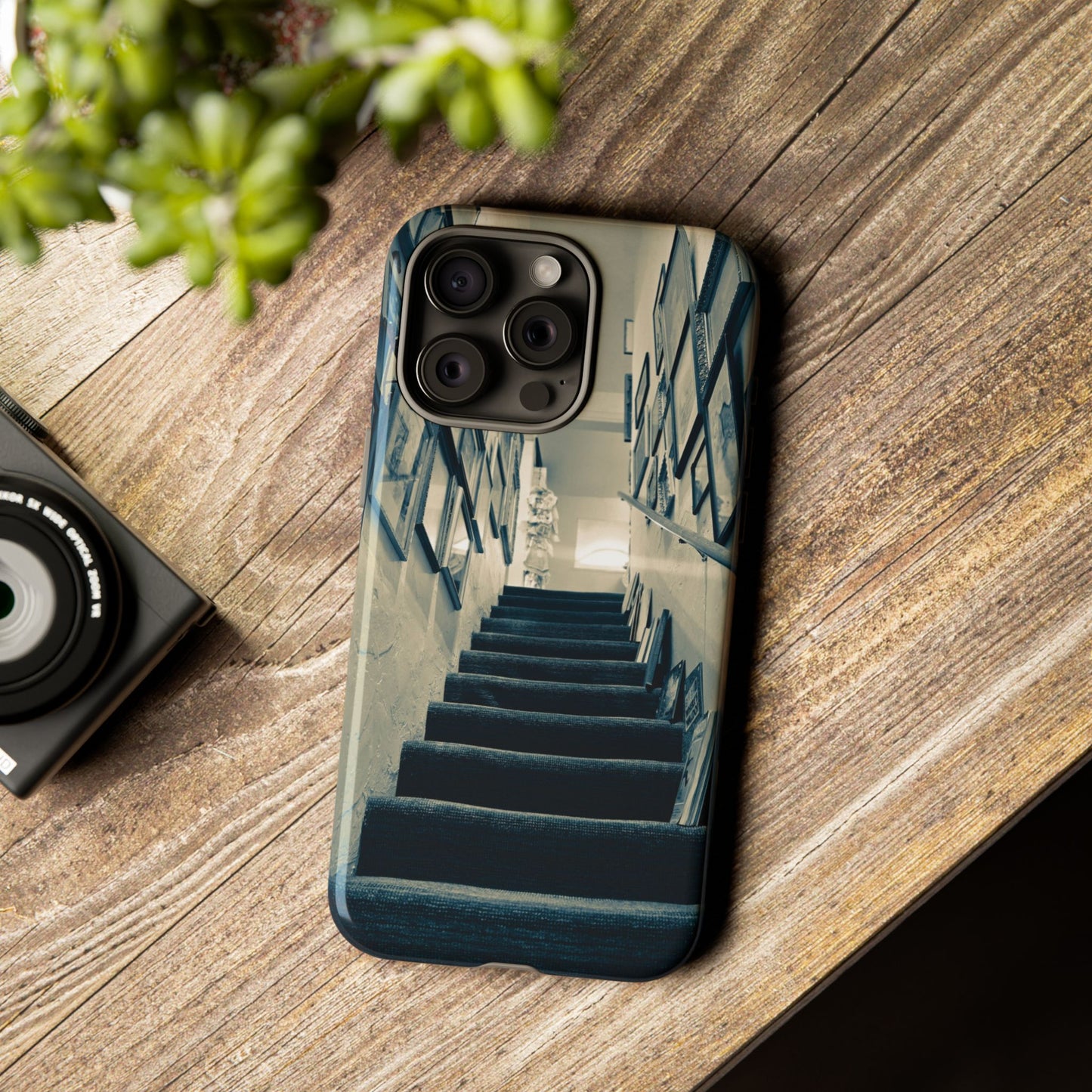 Vintage Boutique Stairway Tough Phone Case, Antique Shop Art Cover for iPhone, Samsung & Google Pixel