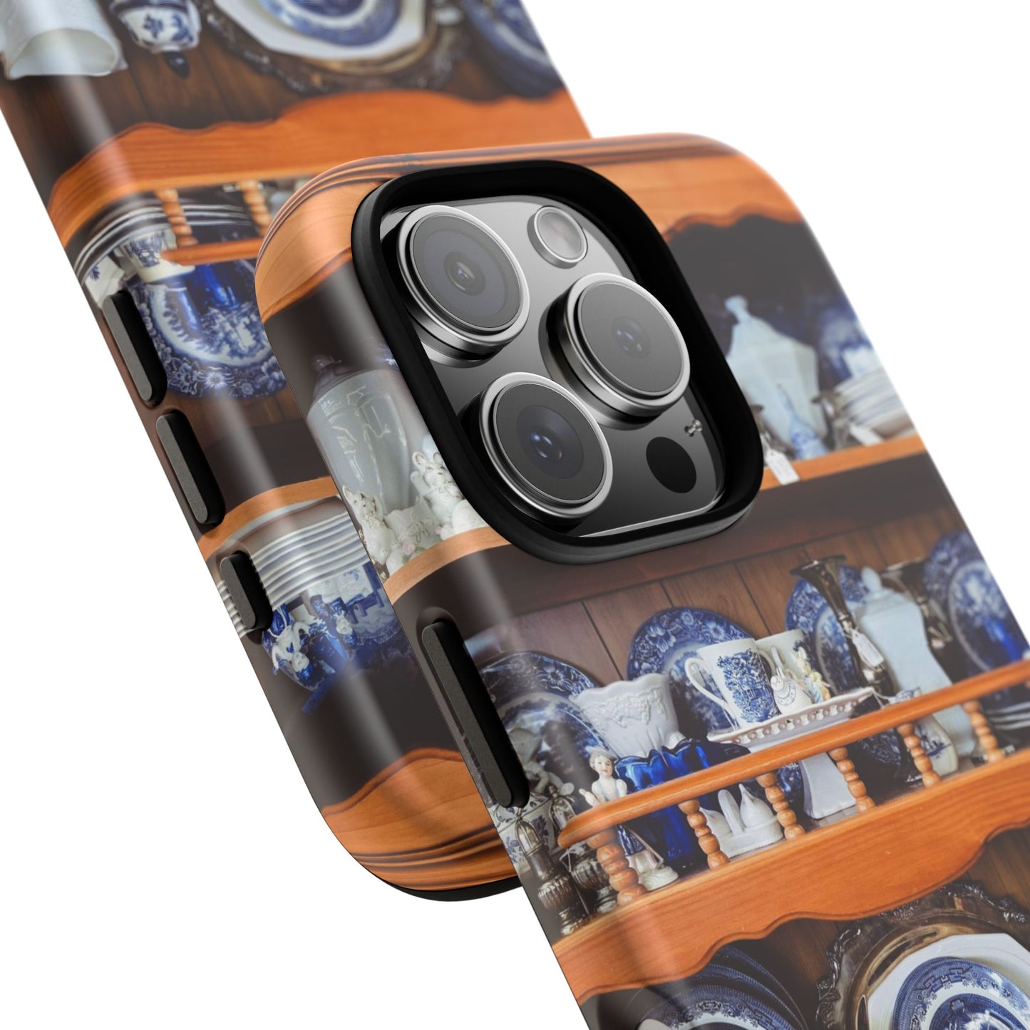 Blue & White Curio Charm Tough Phone Case. Classic China-Inspired Design with Timeless Elegance for Your iPhone, Samsung, or Google Pixel