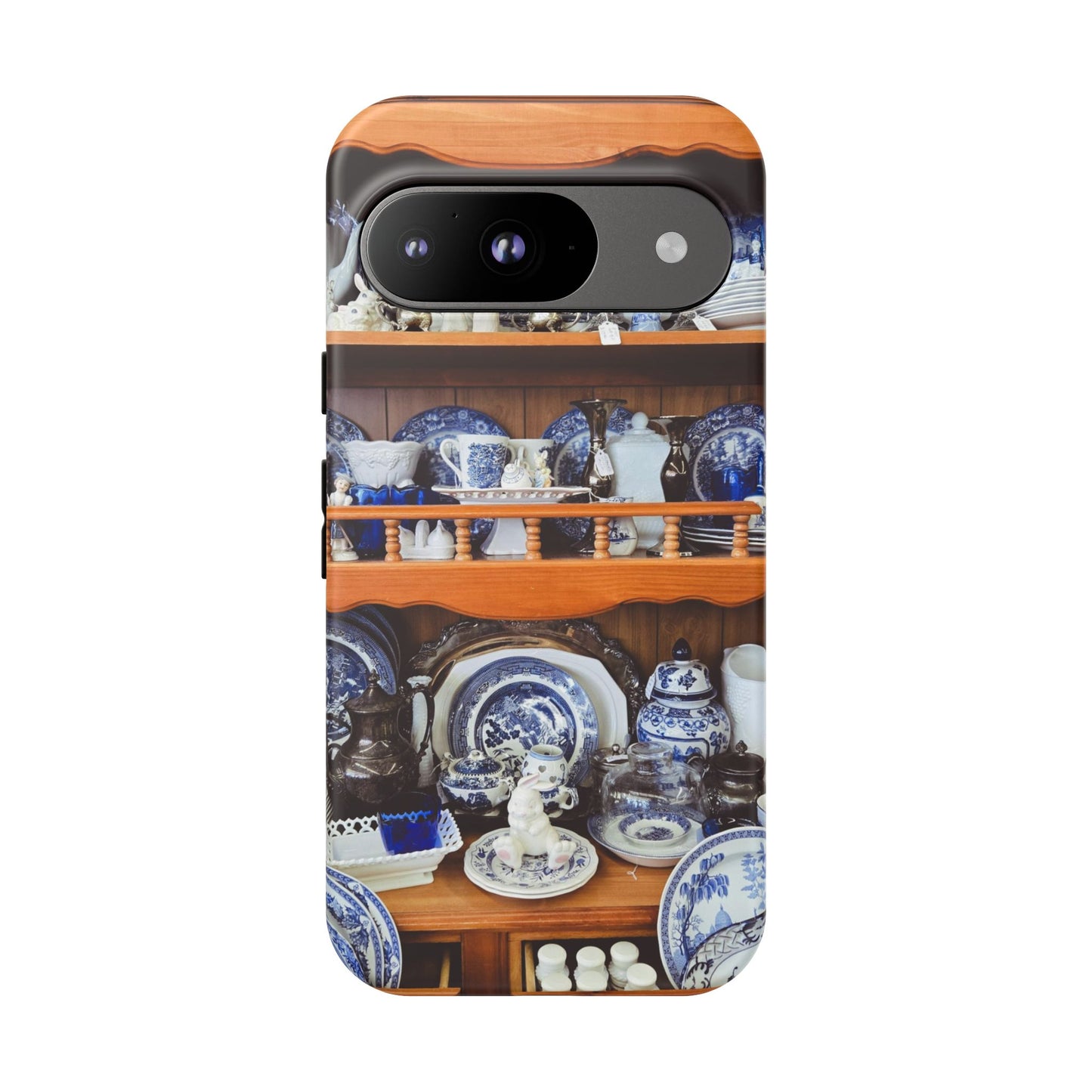 Blue & White Curio Charm Tough Phone Case. Classic China-Inspired Design with Timeless Elegance for Your iPhone, Samsung, or Google Pixel