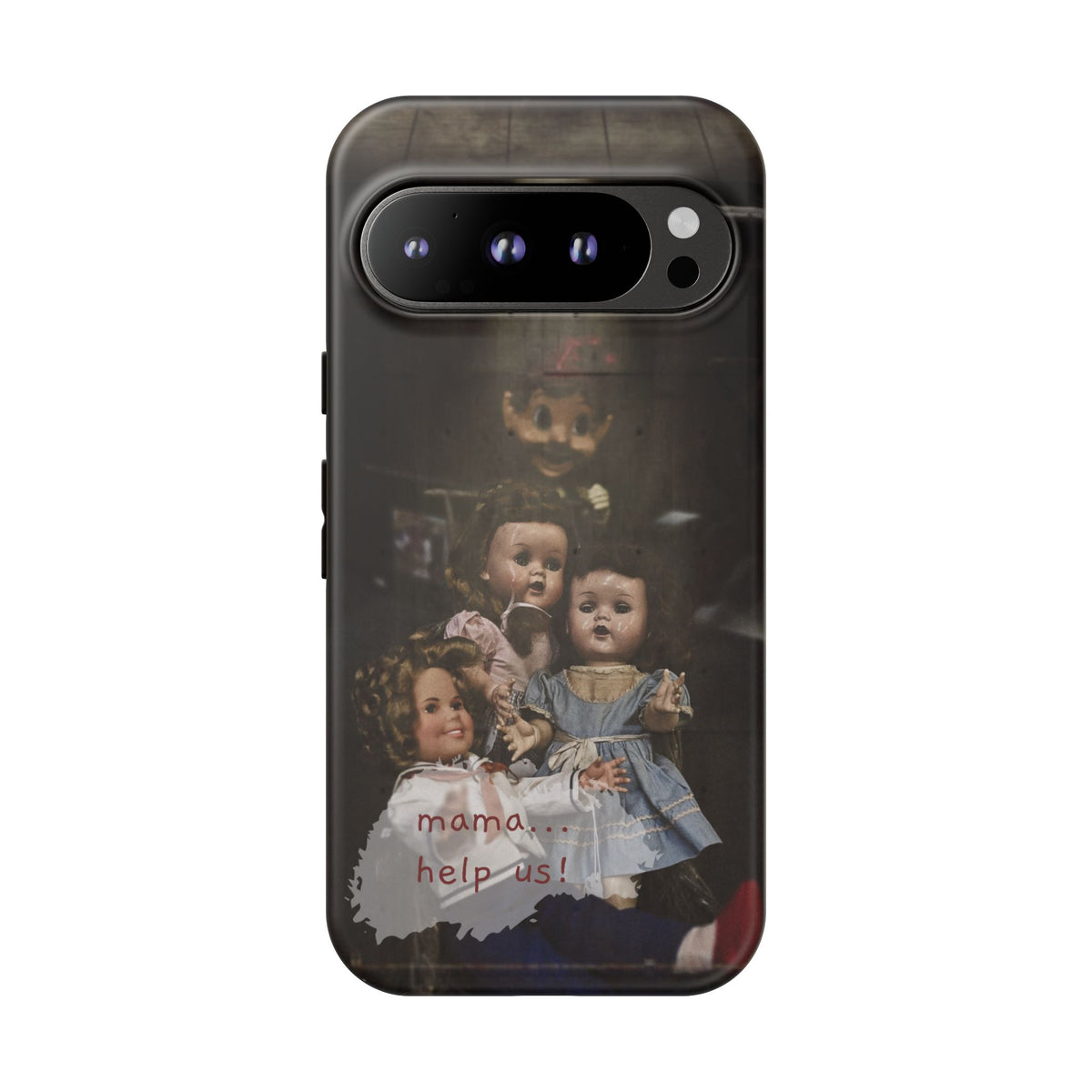 Personalized Creepy Doll Tough Phone Case – Gothic Vintage Graphic
