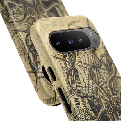 Vintage Kraken Tough Phone Case – Nautical Sea Monster Graphic