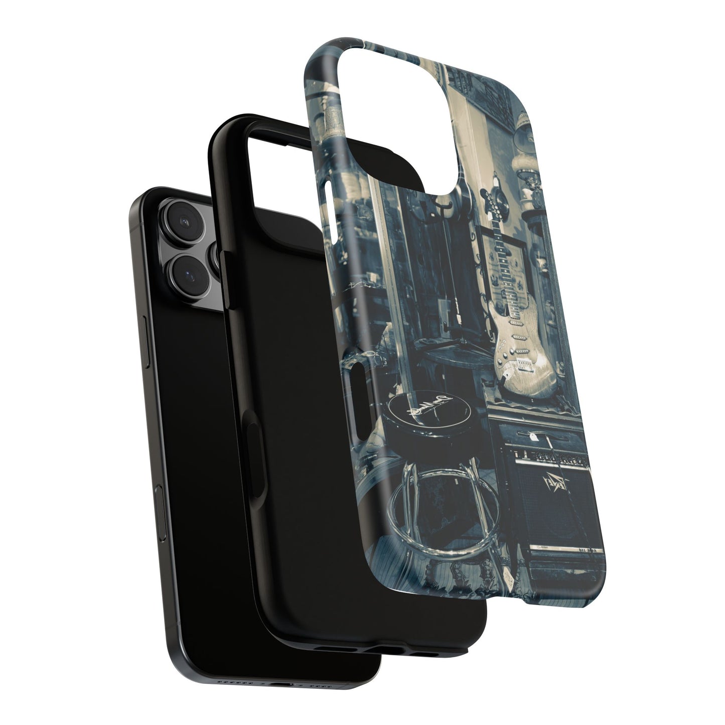 Guitar Vintage Phone Case, Tough Cases, Music Lover Gift, Rock & Roll Accessories, Unique Guitar Artwork, Phone Protection
