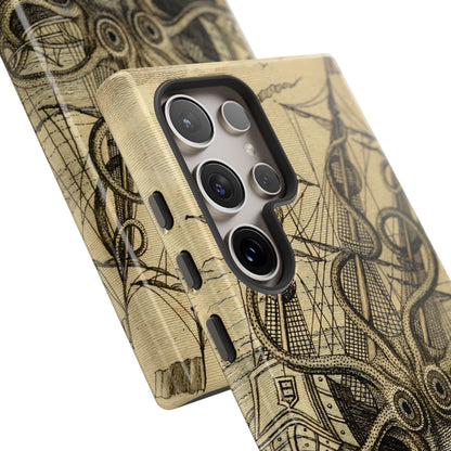 Vintage Kraken Tough Phone Case – Nautical Sea Monster Graphic