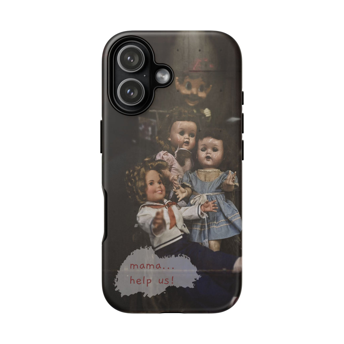 Personalized Creepy Doll Tough Phone Case – Gothic Vintage Graphic