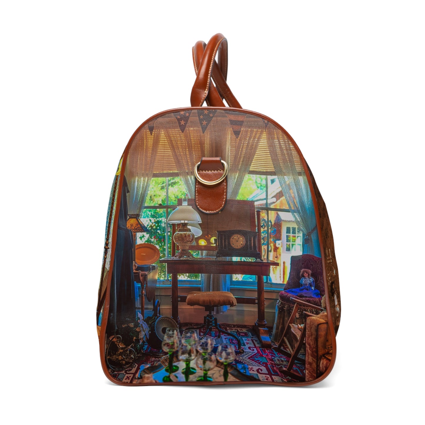 Vintage Cottage Travel Bag – Cozy Getaway Style with Waterproof Protection