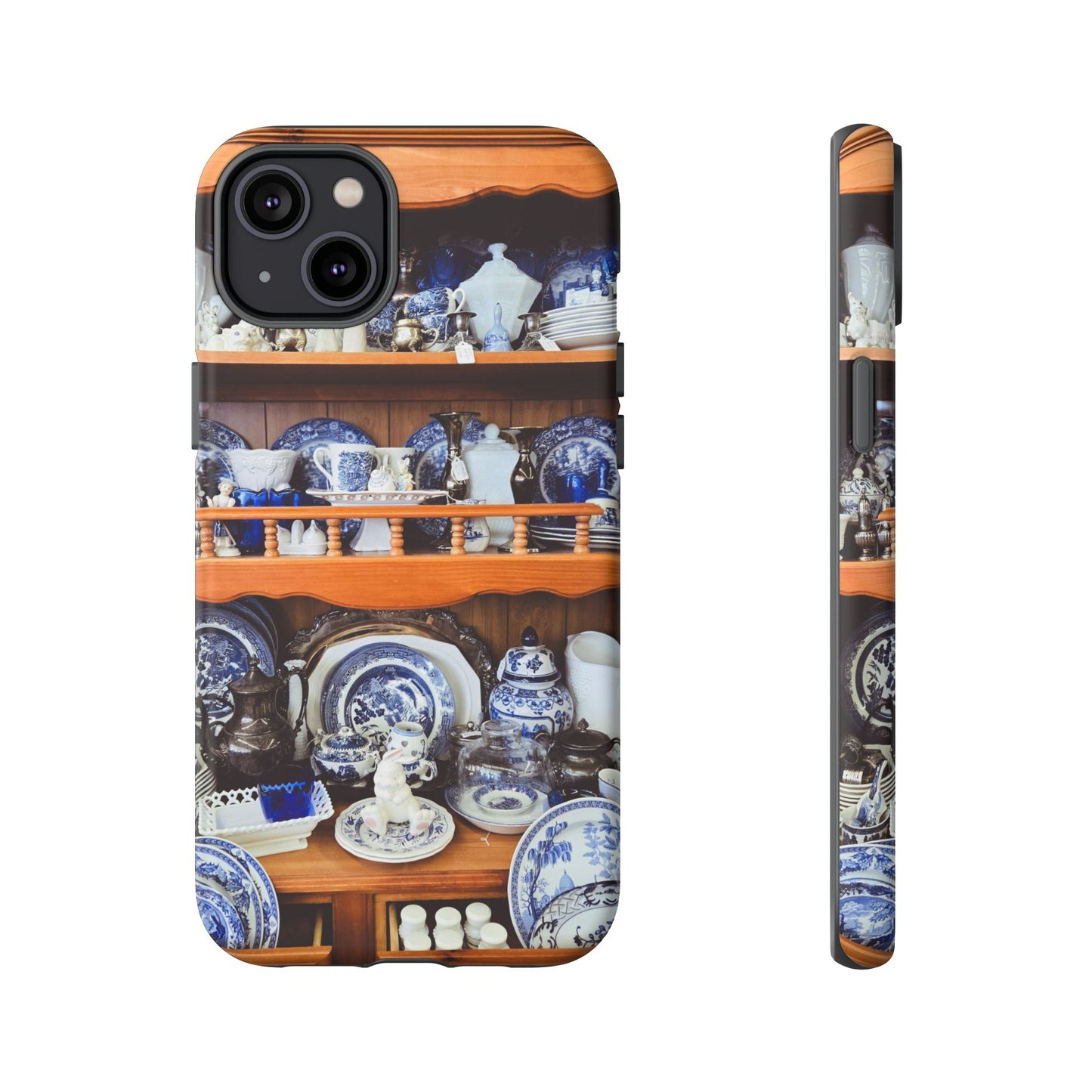 Blue & White Curio Charm Tough Phone Case. Classic China-Inspired Design with Timeless Elegance for Your iPhone, Samsung, or Google Pixel