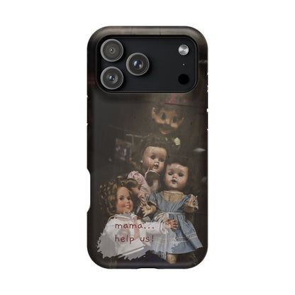 Personalized Creepy Doll MagSafe Tough Phone Case – Gothic Vintage Graphic