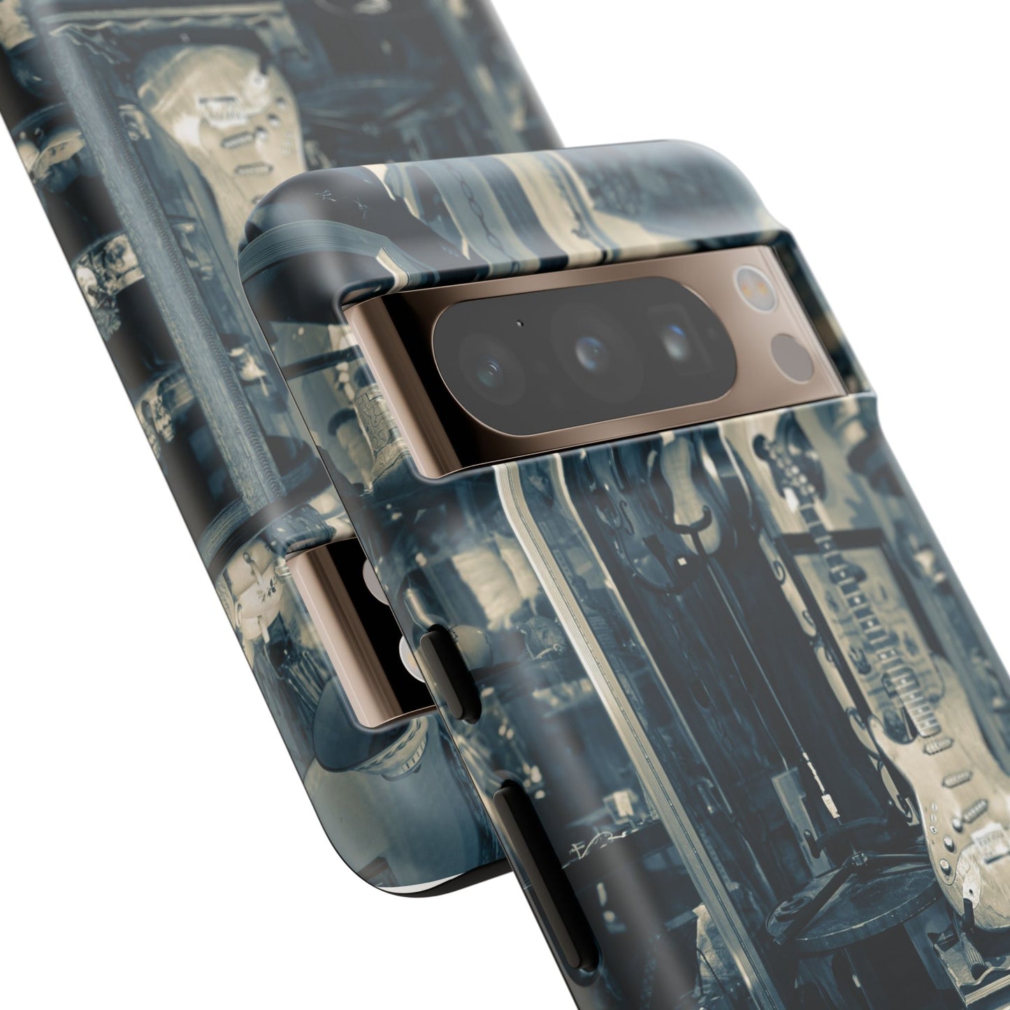 Guitar Vintage Phone Case, Tough Cases, Music Lover Gift, Rock & Roll Accessories, Unique Guitar Artwork, Phone Protection