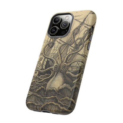 Vintage Kraken Tough Phone Case – Nautical Sea Monster Graphic