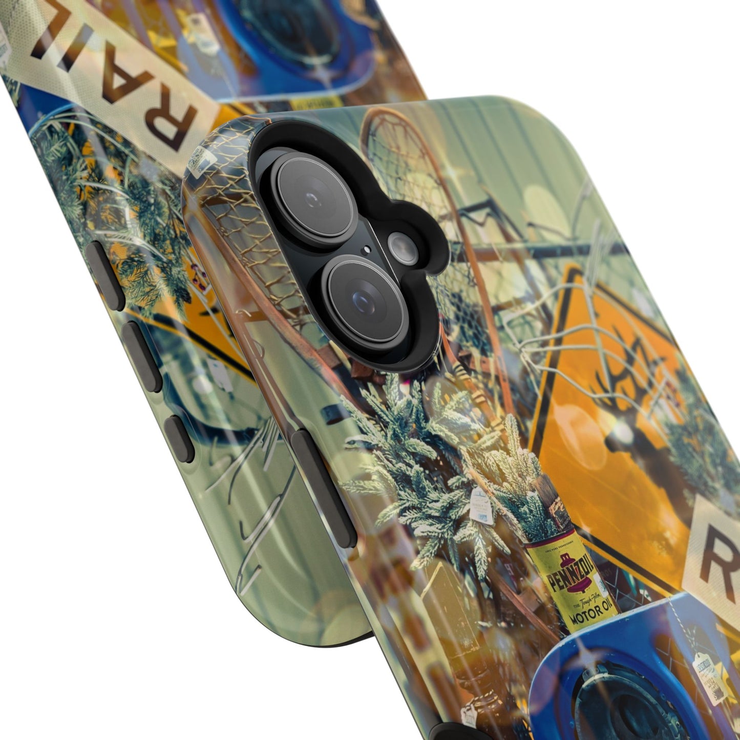 Vintage Railroad Crossing Collage Phone Case