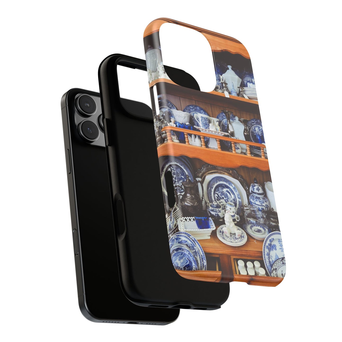 Blue & White Curio Charm Tough Phone Case. Classic China-Inspired Design with Timeless Elegance for Your iPhone, Samsung, or Google Pixel