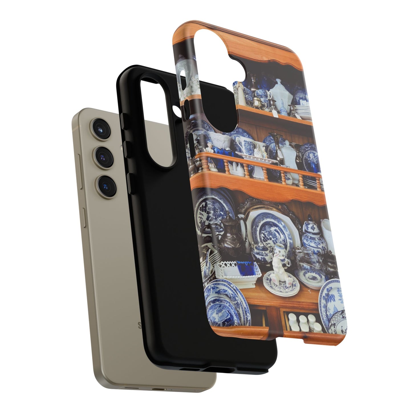 Blue & White Curio Charm Tough Phone Case. Classic China-Inspired Design with Timeless Elegance for Your iPhone, Samsung, or Google Pixel