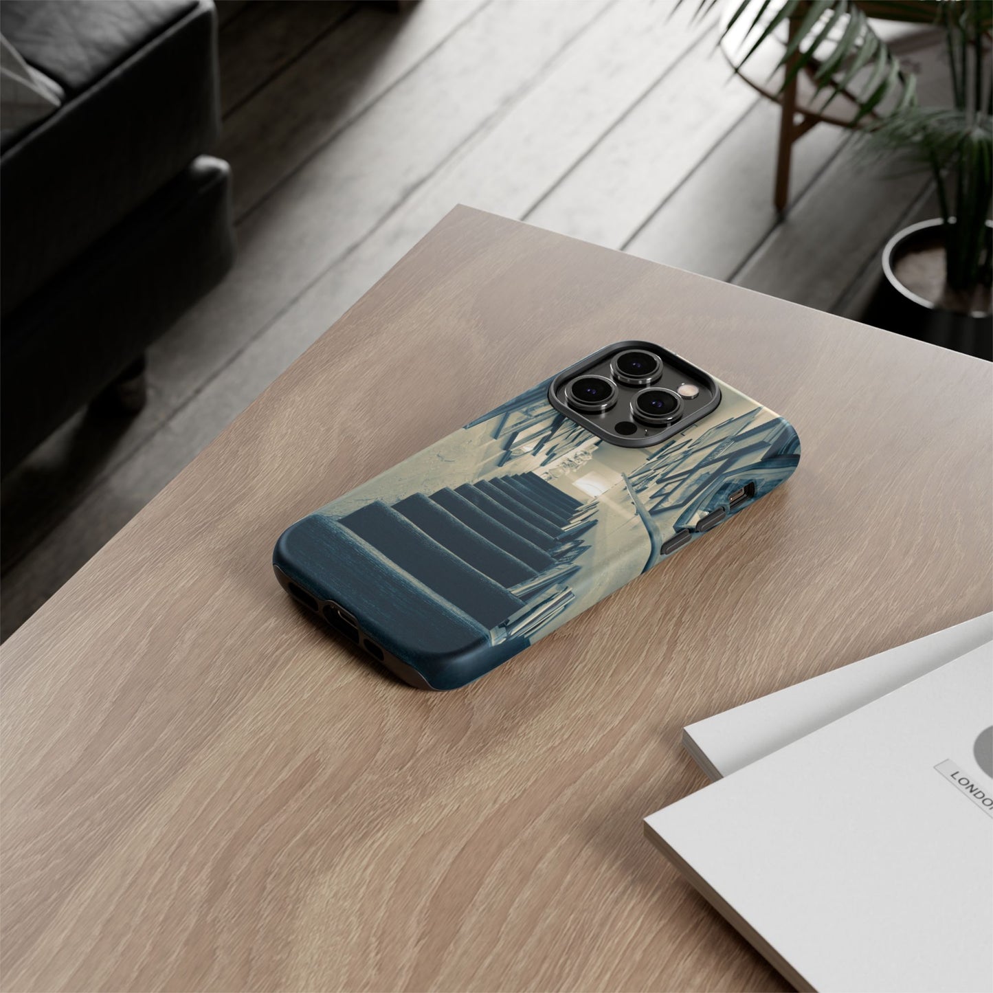 Vintage Style Tough Cases: Artistic Phone Case with Stairway Design, Unique Mobile Cover, Creative Gift for Art Lovers, Stylish Accessory