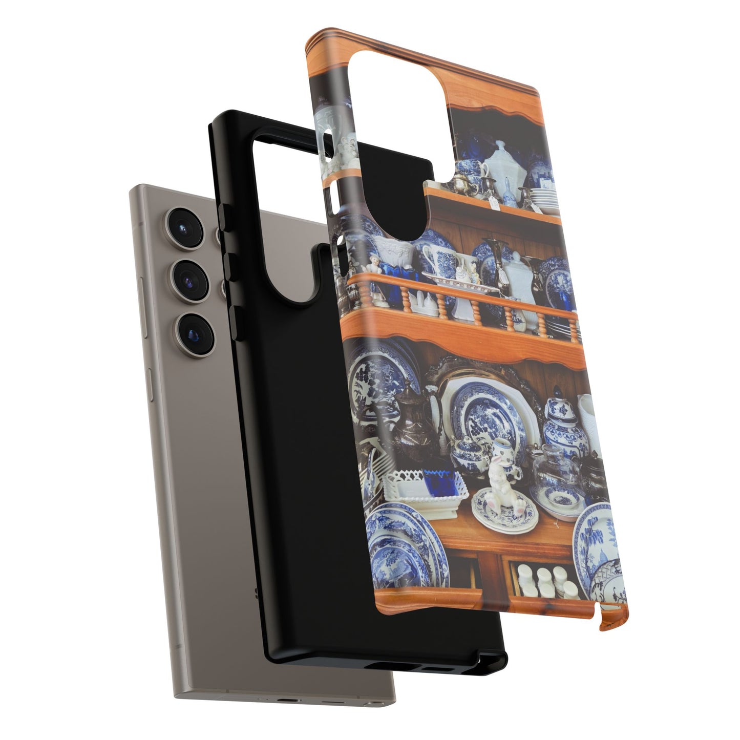 Blue & White Curio Charm Tough Phone Case. Classic China-Inspired Design with Timeless Elegance for Your iPhone, Samsung, or Google Pixel