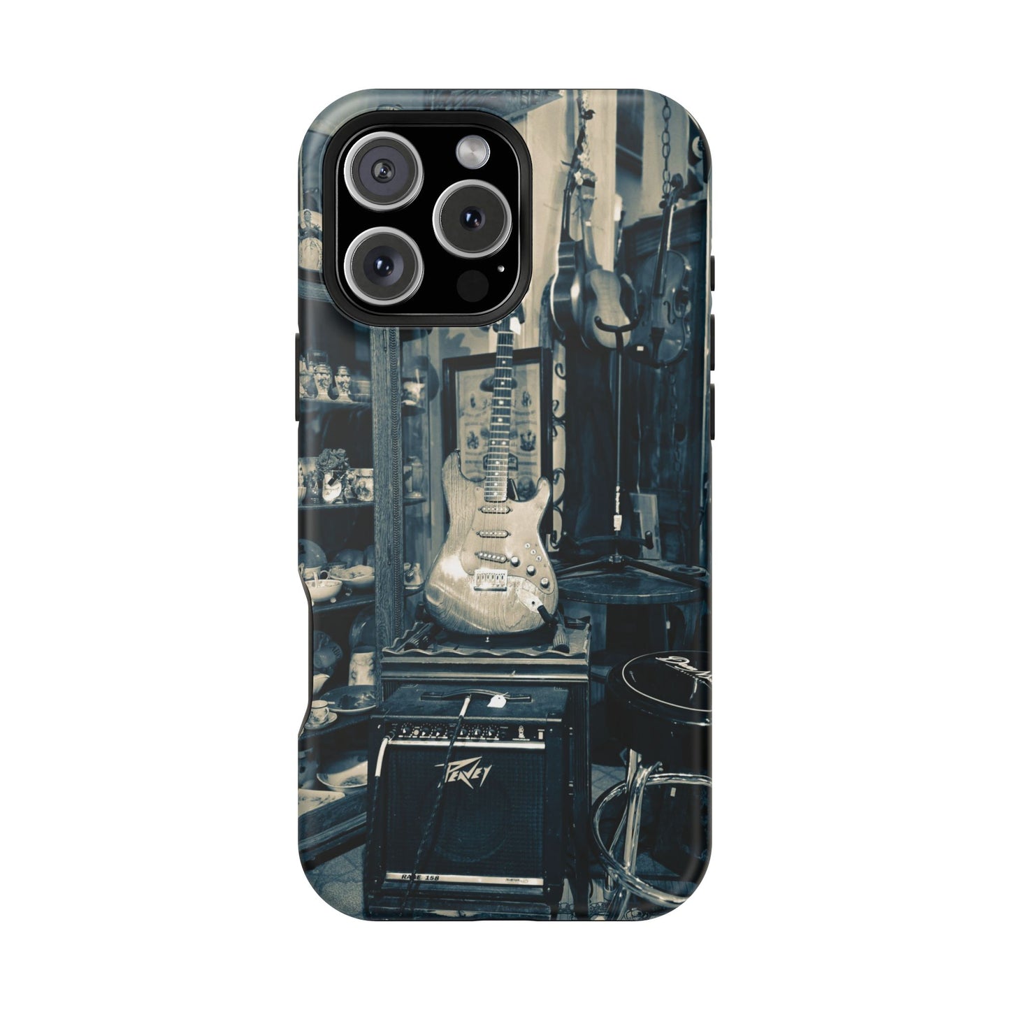Vintage Electric Guitar Shop Phone Case | Magnetic Impact-Resistant Case