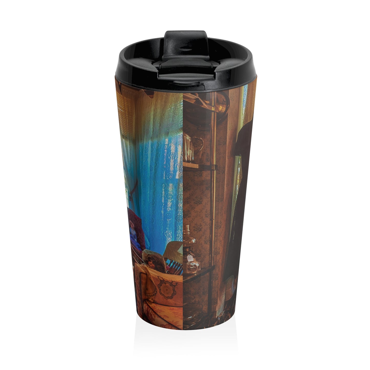 Vintage Store Travel Mug Tumbler – Old-Soul Style for Everyday Journeys