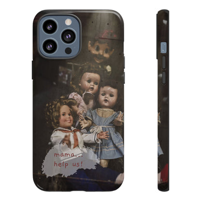Personalized Creepy Doll Tough Phone Case – Gothic Vintage Graphic