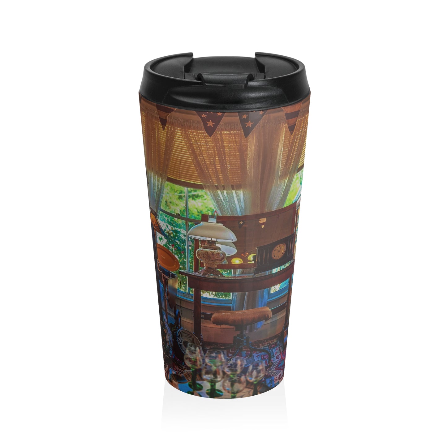 Vintage Store Travel Mug Tumbler – Old-Soul Style for Everyday Journeys