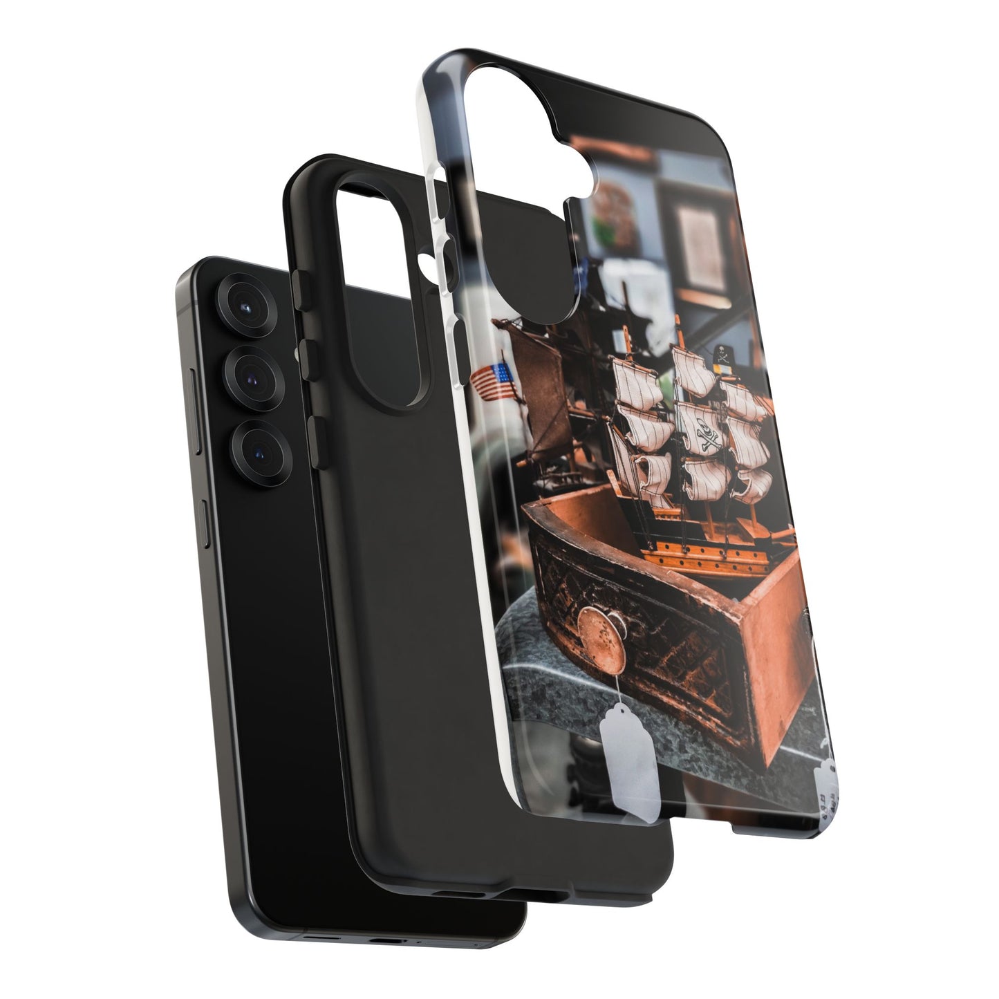 Vintage Ship-Inspired Phone Case, Nautical Design, Tough Phone Cover, Unique Gift for Sea Lovers, Perfect for Summer Adventures