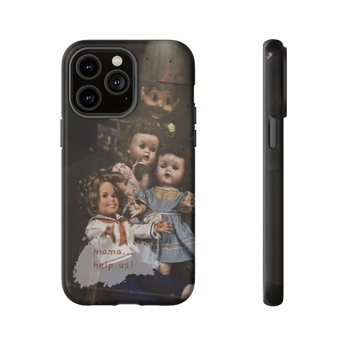 Personalized Creepy Doll Tough Phone Case – Gothic Vintage Graphic