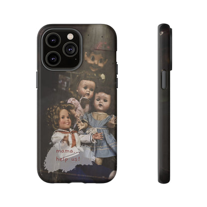 Personalized Creepy Doll Tough Phone Case – Gothic Vintage Graphic