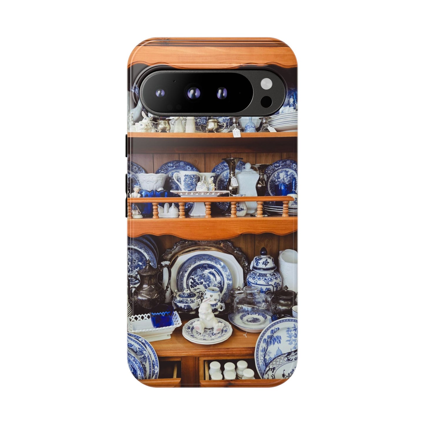 Blue & White Curio Charm Tough Phone Case. Classic China-Inspired Design with Timeless Elegance for Your iPhone, Samsung, or Google Pixel