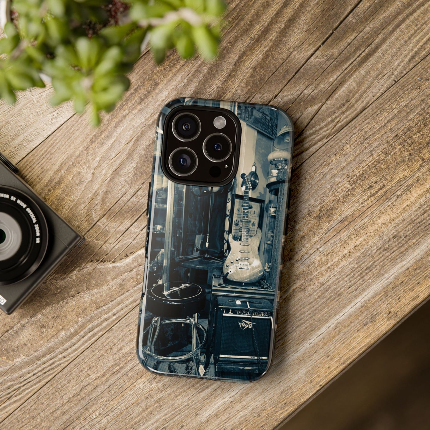 Guitar Vintage Phone Case, Tough Cases, Music Lover Gift, Rock & Roll Accessories, Unique Guitar Artwork, Phone Protection