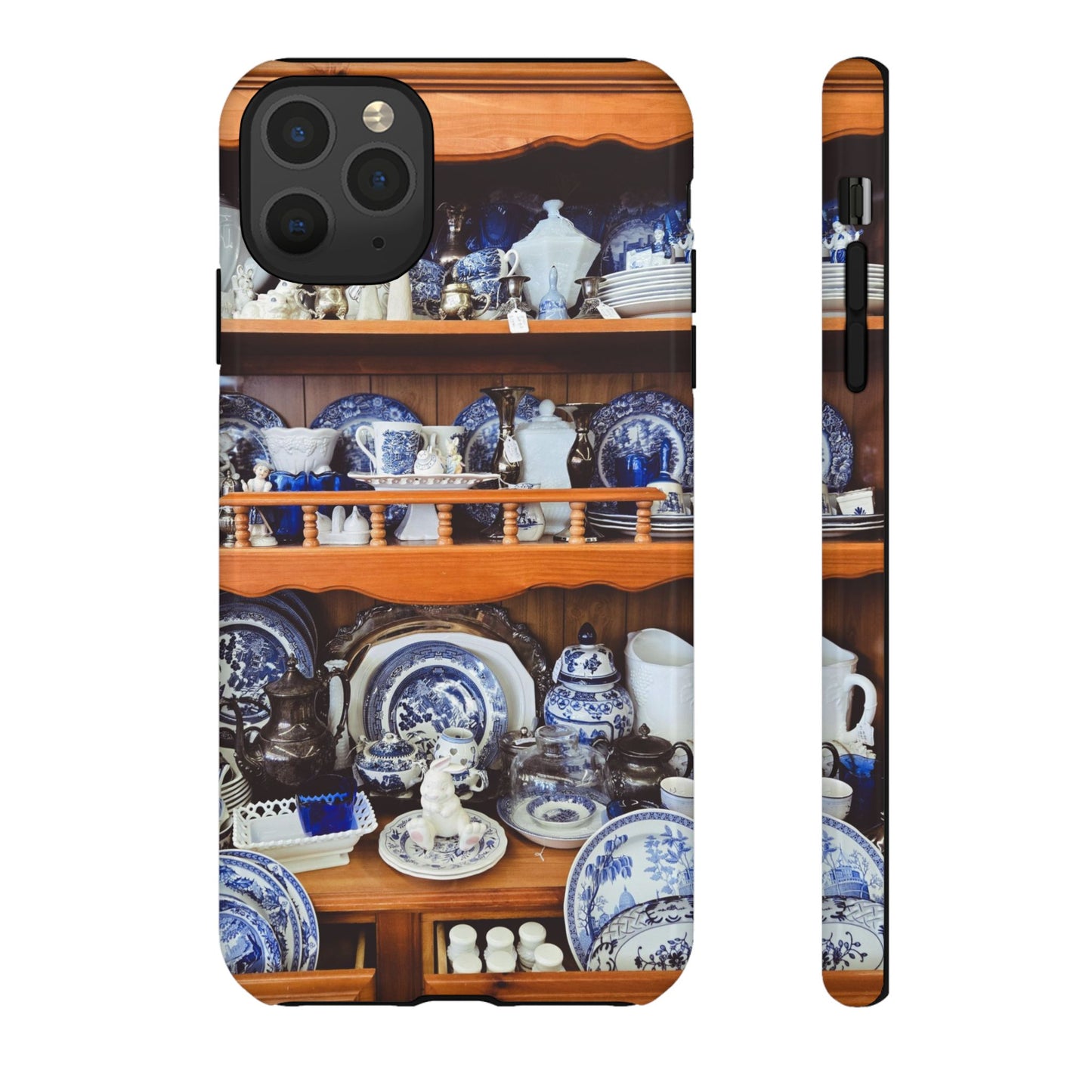 Blue & White Curio Charm Tough Phone Case. Classic China-Inspired Design with Timeless Elegance for Your iPhone, Samsung, or Google Pixel