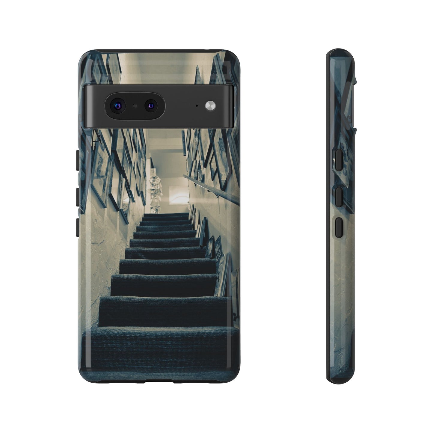 Vintage Style Tough Cases: Artistic Phone Case with Stairway Design, Unique Mobile Cover, Creative Gift for Art Lovers, Stylish Accessory