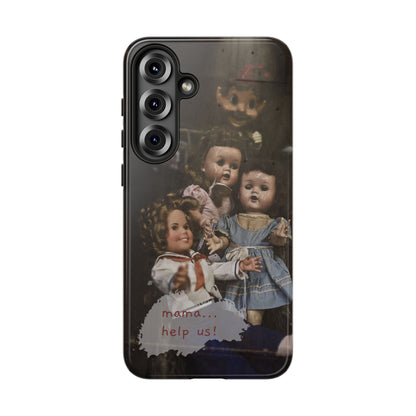 Personalized Creepy Doll Tough Phone Case – Gothic Vintage Graphic