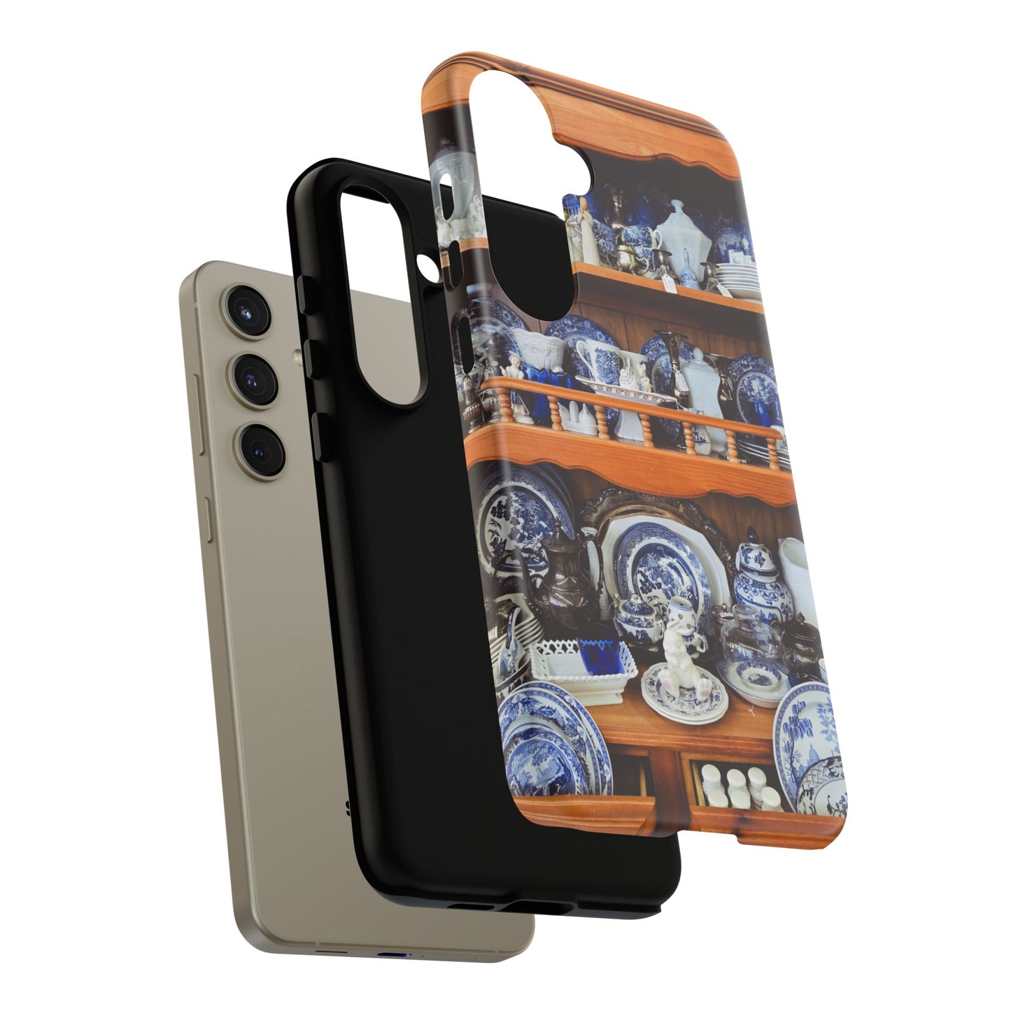 Blue & White Curio Charm Tough Phone Case. Classic China-Inspired Design with Timeless Elegance for Your iPhone, Samsung, or Google Pixel