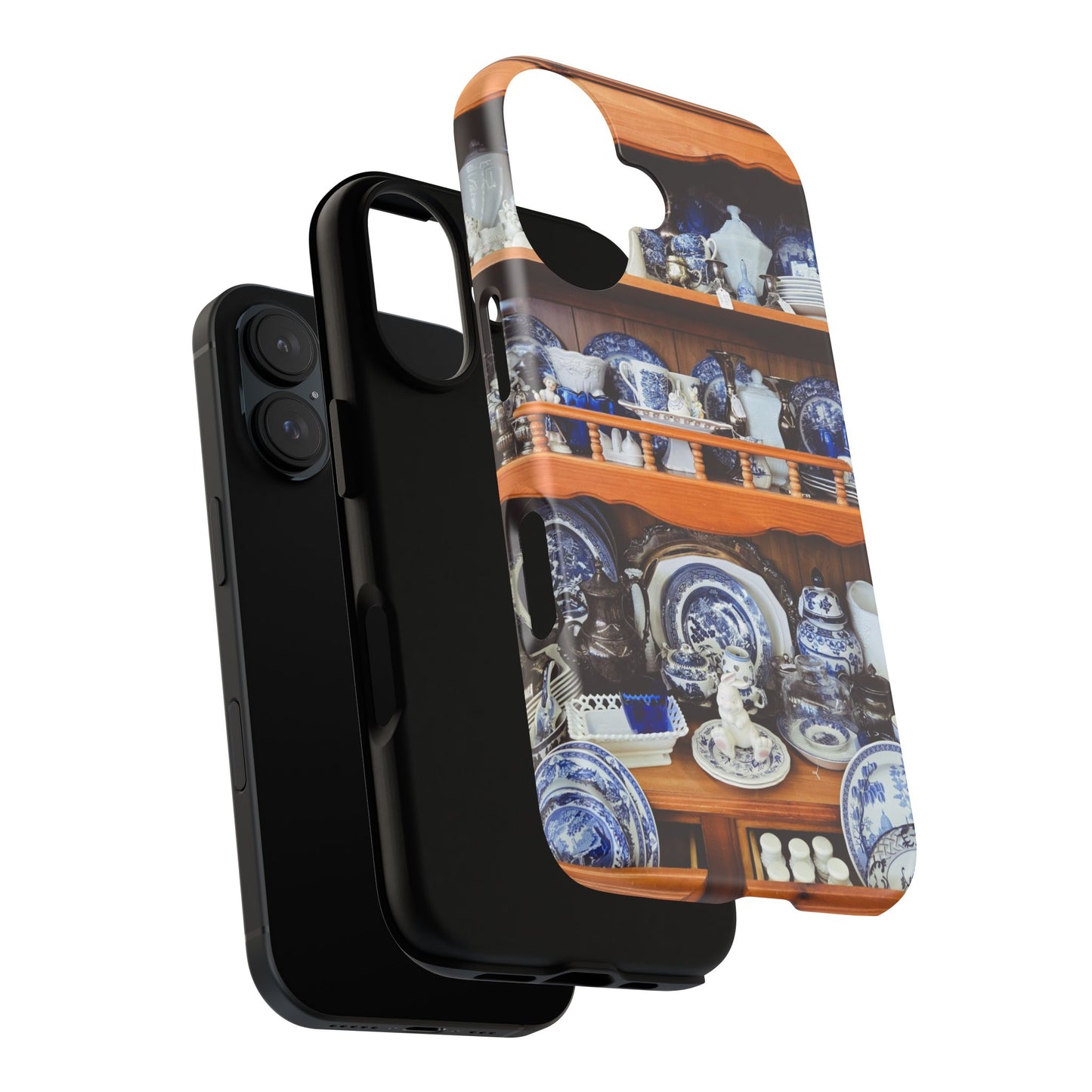 Blue & White Curio Charm Tough Phone Case. Classic China-Inspired Design with Timeless Elegance for Your iPhone, Samsung, or Google Pixel