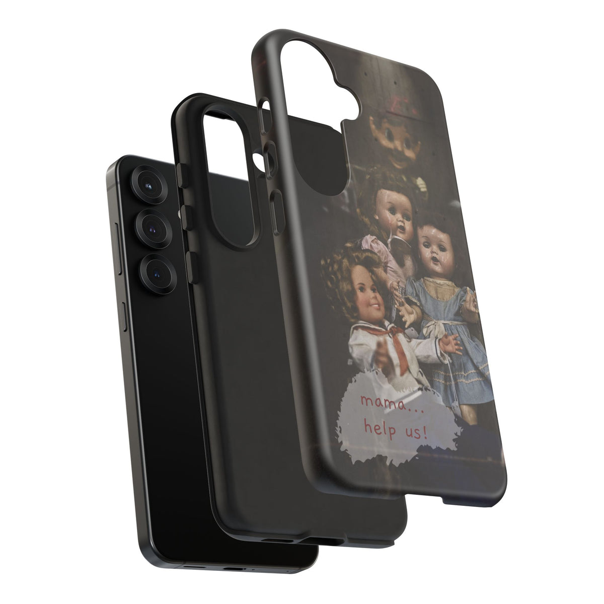 Personalized Creepy Doll Tough Phone Case – Gothic Vintage Graphic