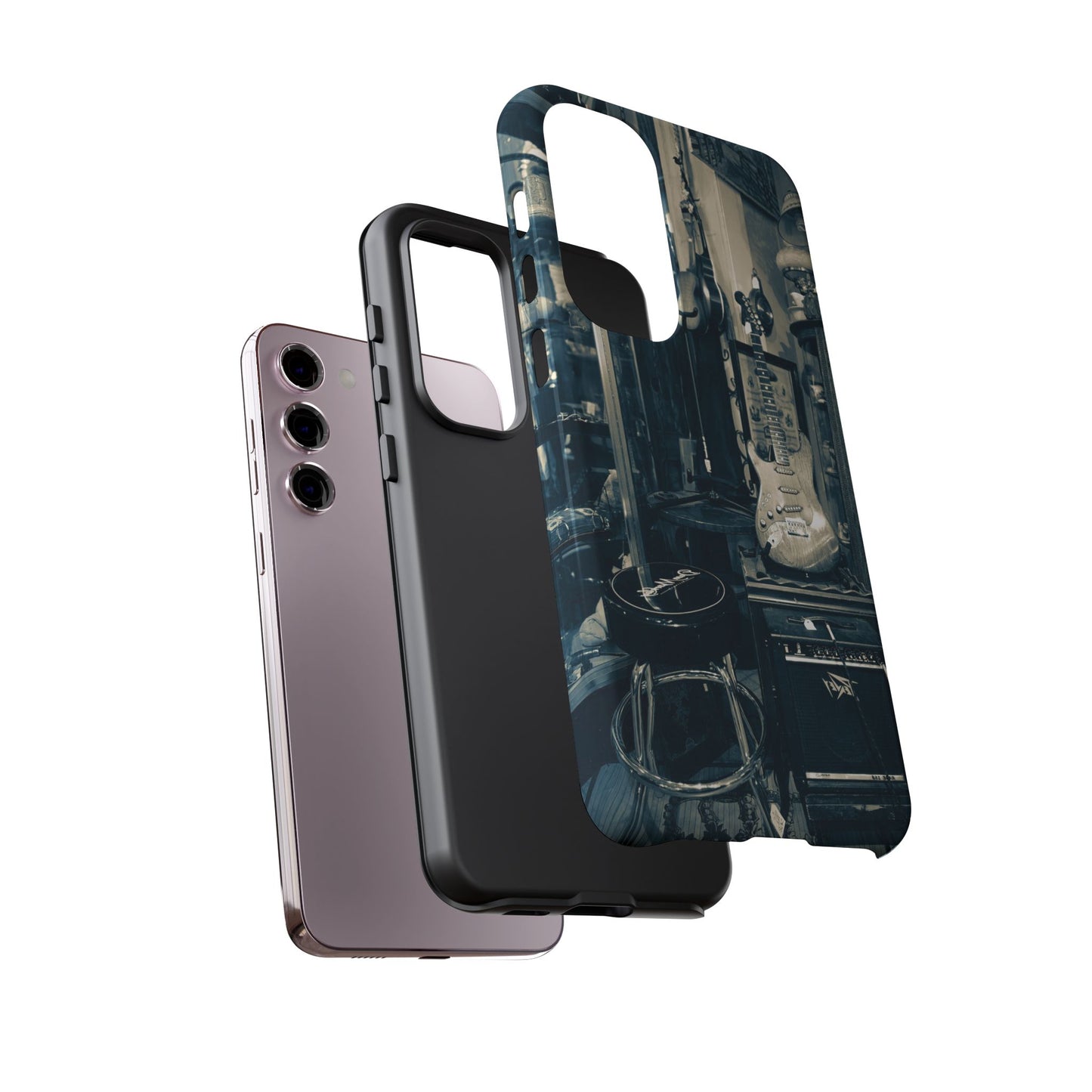 Guitar Vintage Phone Case, Tough Cases, Music Lover Gift, Rock & Roll Accessories, Unique Guitar Artwork, Phone Protection