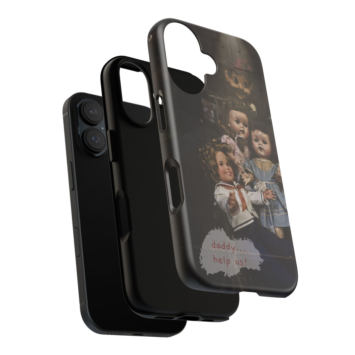 Personalized Creepy Doll Tough Phone Case – Gothic Vintage Graphic