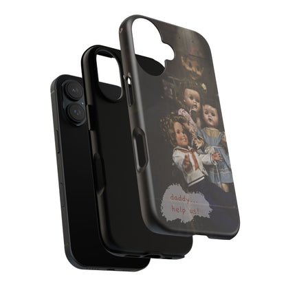 Personalized Creepy Doll Tough Phone Case – Gothic Vintage Graphic