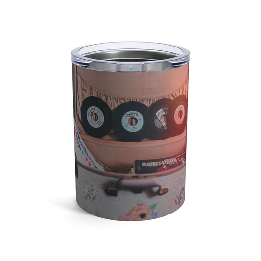 Vintage Records and Trinkets Tumbler | Retro Vinyl, Antique Decor