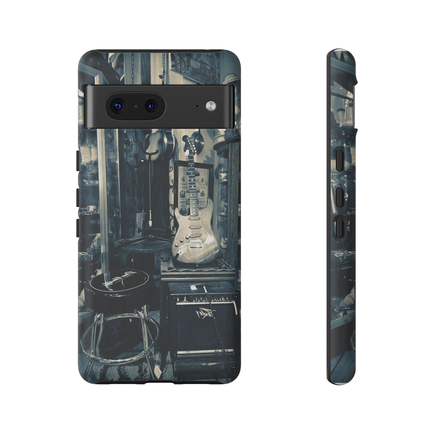 Guitar Vintage Phone Case, Tough Cases, Music Lover Gift, Rock & Roll Accessories, Unique Guitar Artwork, Phone Protection