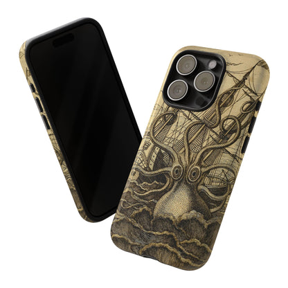 Vintage Kraken Tough Phone Case – Nautical Sea Monster Graphic