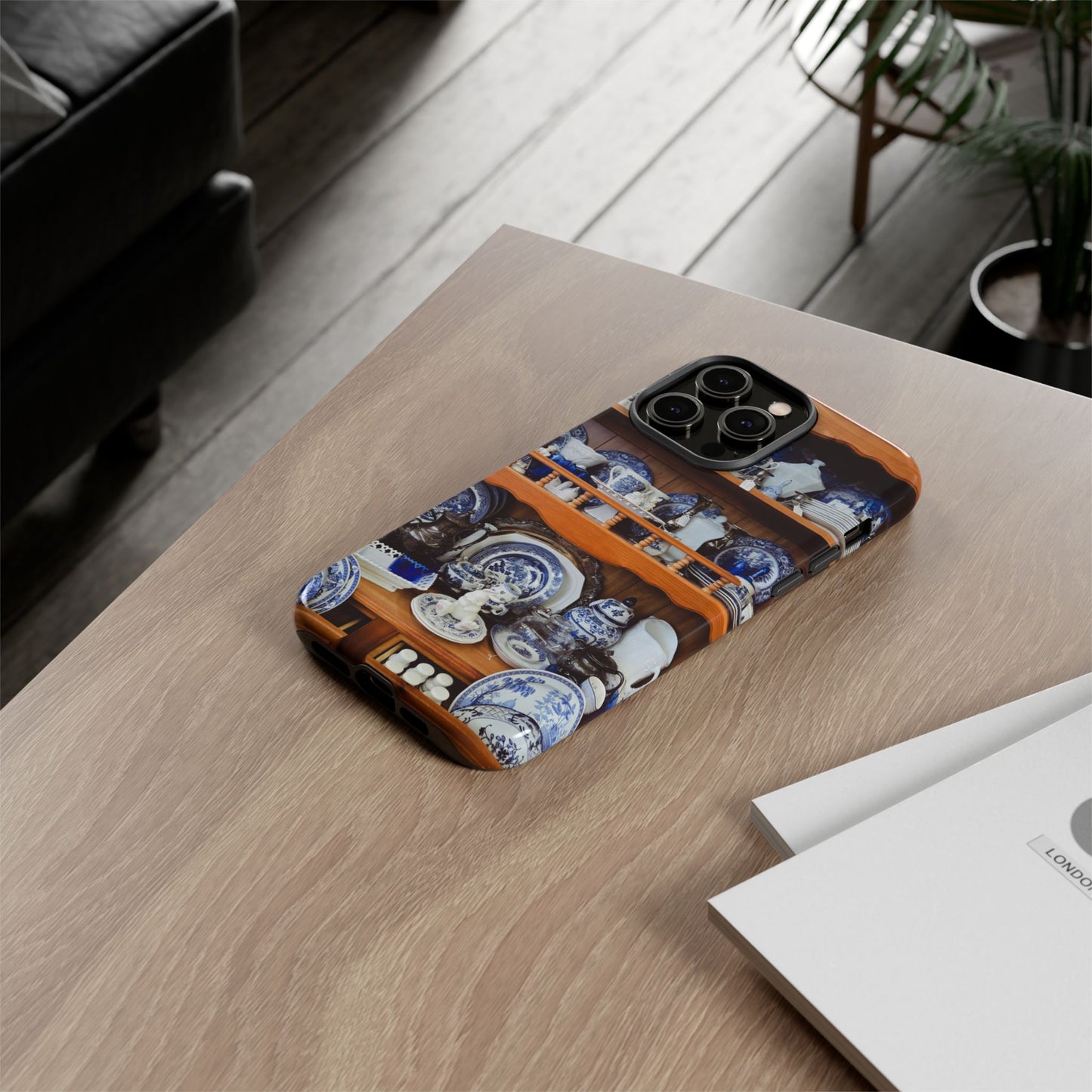 Blue & White Curio Charm Tough Phone Case. Classic China-Inspired Design with Timeless Elegance for Your iPhone, Samsung, or Google Pixel