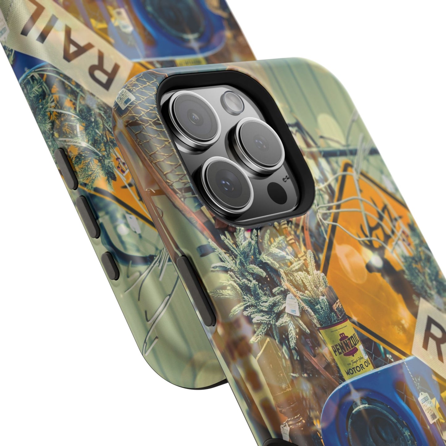 Vintage Railroad Crossing Collage Phone Case