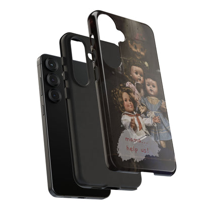 Personalized Creepy Doll Tough Phone Case – Gothic Vintage Graphic
