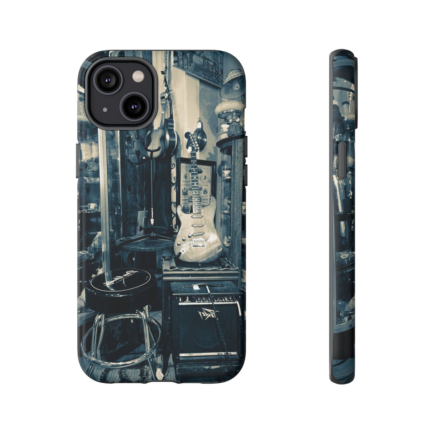 Guitar Vintage Phone Case, Tough Cases, Music Lover Gift, Rock & Roll Accessories, Unique Guitar Artwork, Phone Protection