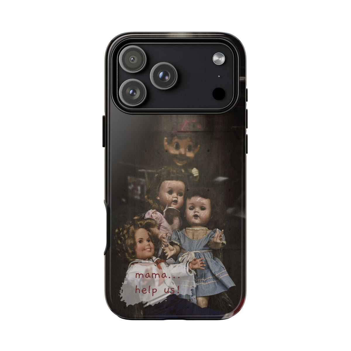 Personalized Creepy Doll Tough Phone Case – Gothic Vintage Graphic