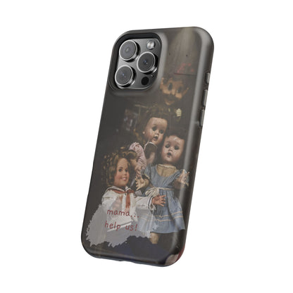 Personalized Creepy Doll MagSafe Tough Phone Case – Gothic Vintage Graphic