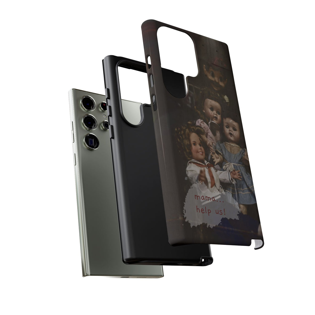 Personalized Creepy Doll Tough Phone Case – Gothic Vintage Graphic