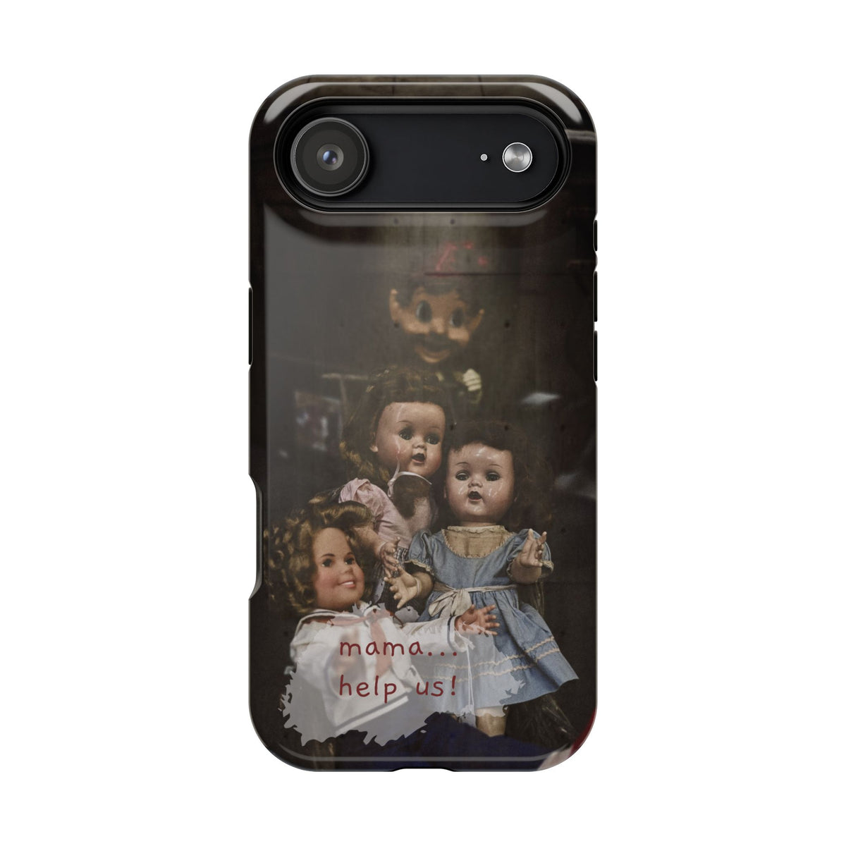Personalized Creepy Doll MagSafe Tough Phone Case – Gothic Vintage Graphic
